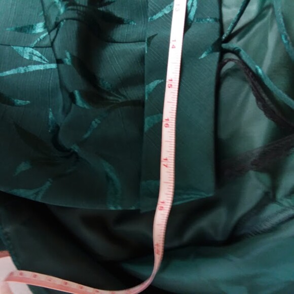 JR Nites by Caliendo 2 pc dress women Plus 14 Green Leaf  Bolero - Picture 8 of 11